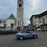 Una volante della polizia a Cortina