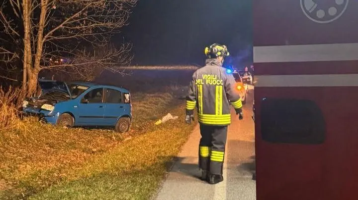 Una delle auto coinvolte nell'incidente
