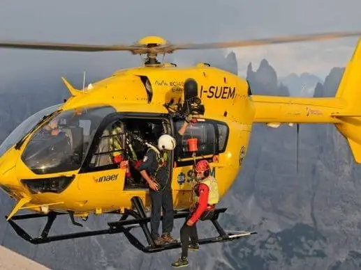 L'elicottero del Suem 118 Falco 2