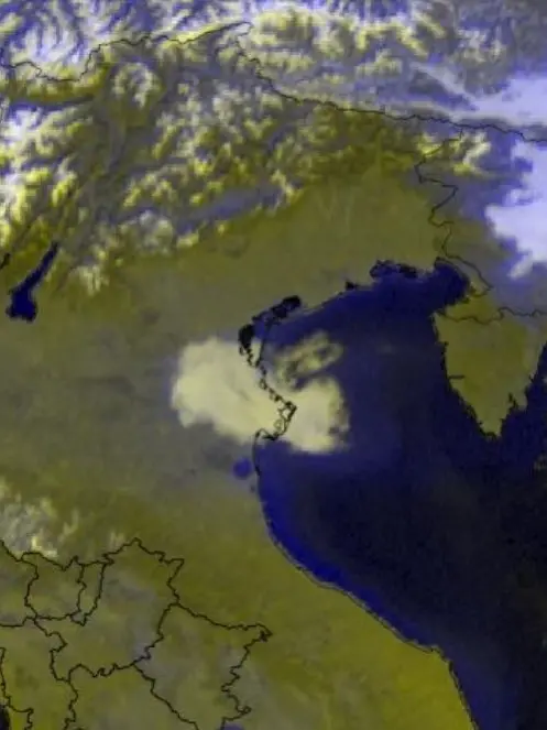 La pianura Padana vista dal satellite