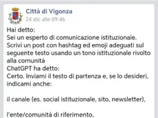 Il post del Comune