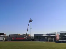 I riflettori potenziati dello stadio