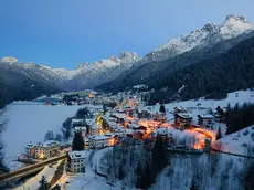 Una veduta invernale di Auronzo