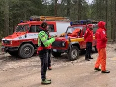 Una squadra del Soccorso alpino di Auronzo