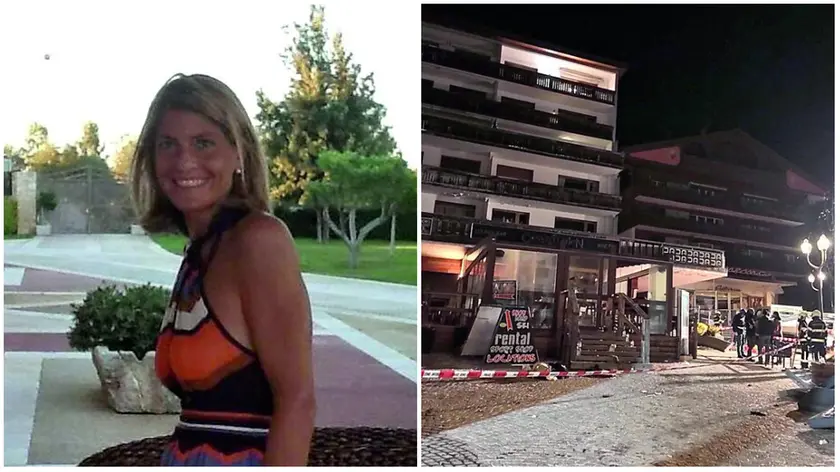 Alessandra Galli de Min e il luogo della tragedia a Crans Montana