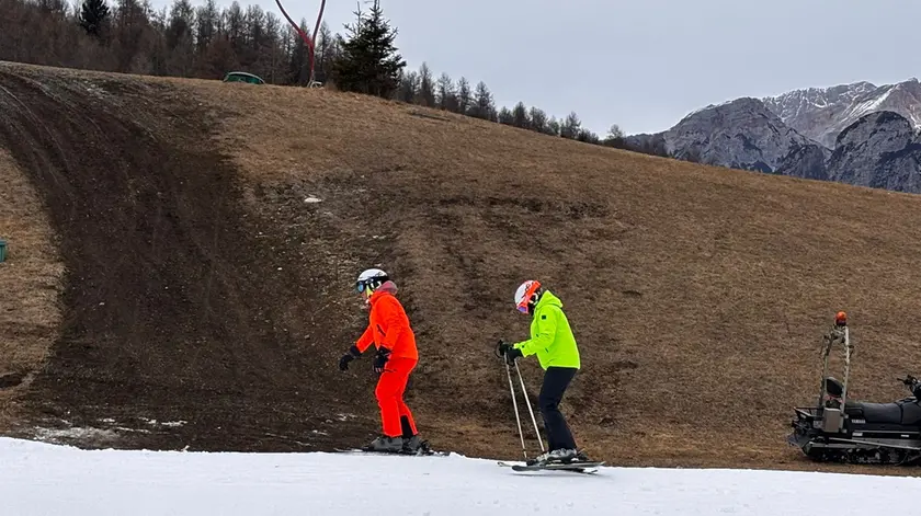 Sciatori a Cortina d'Ampezzo, 4 gennaio 2026, zona Socrepes