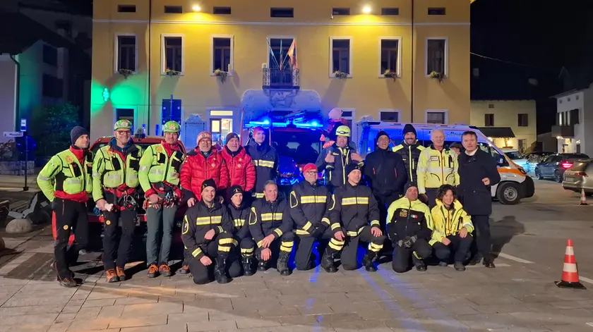 I protagonisti della Befana del Soccorritore a Lamosano di Chies d'Alpago