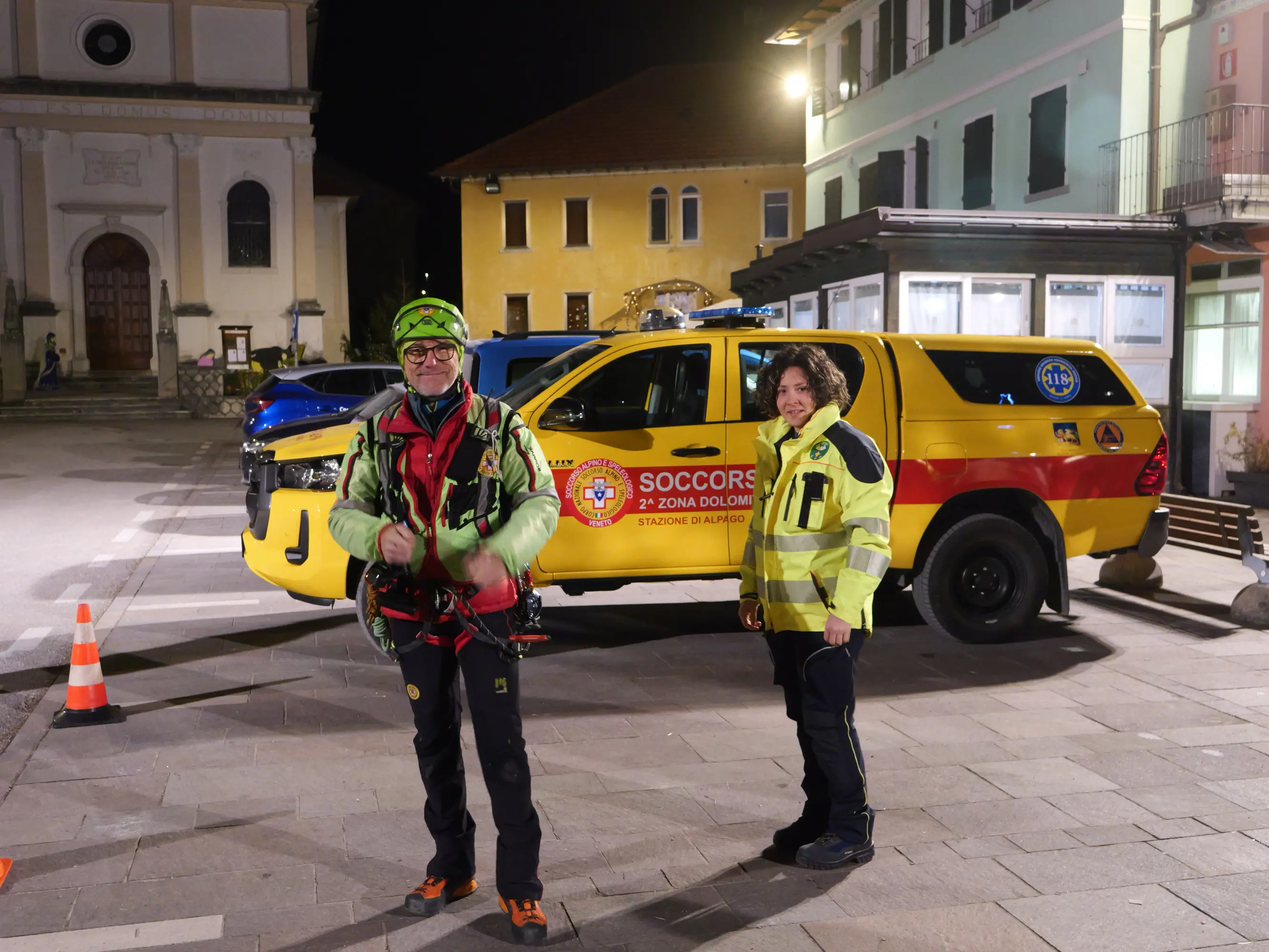 I volontari del Soccorso alpino a Lamosano