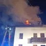 L'incendio scoppiato a Val di Zoldo