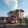 I vigili del fuoco davanti alla palazzina di Mugnai