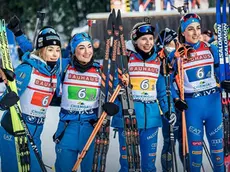 Hanna Auchentaller, Dorotea Wierer, Michela Carrara e Lisa Vittozzi: azzurre d'argento