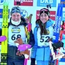 Lisa Vittozzi con la svedese Oeberg (a sinistra), vincitrice della Sprint