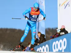 Elia Barp in azione al Tour de ski (Foto Newspower)