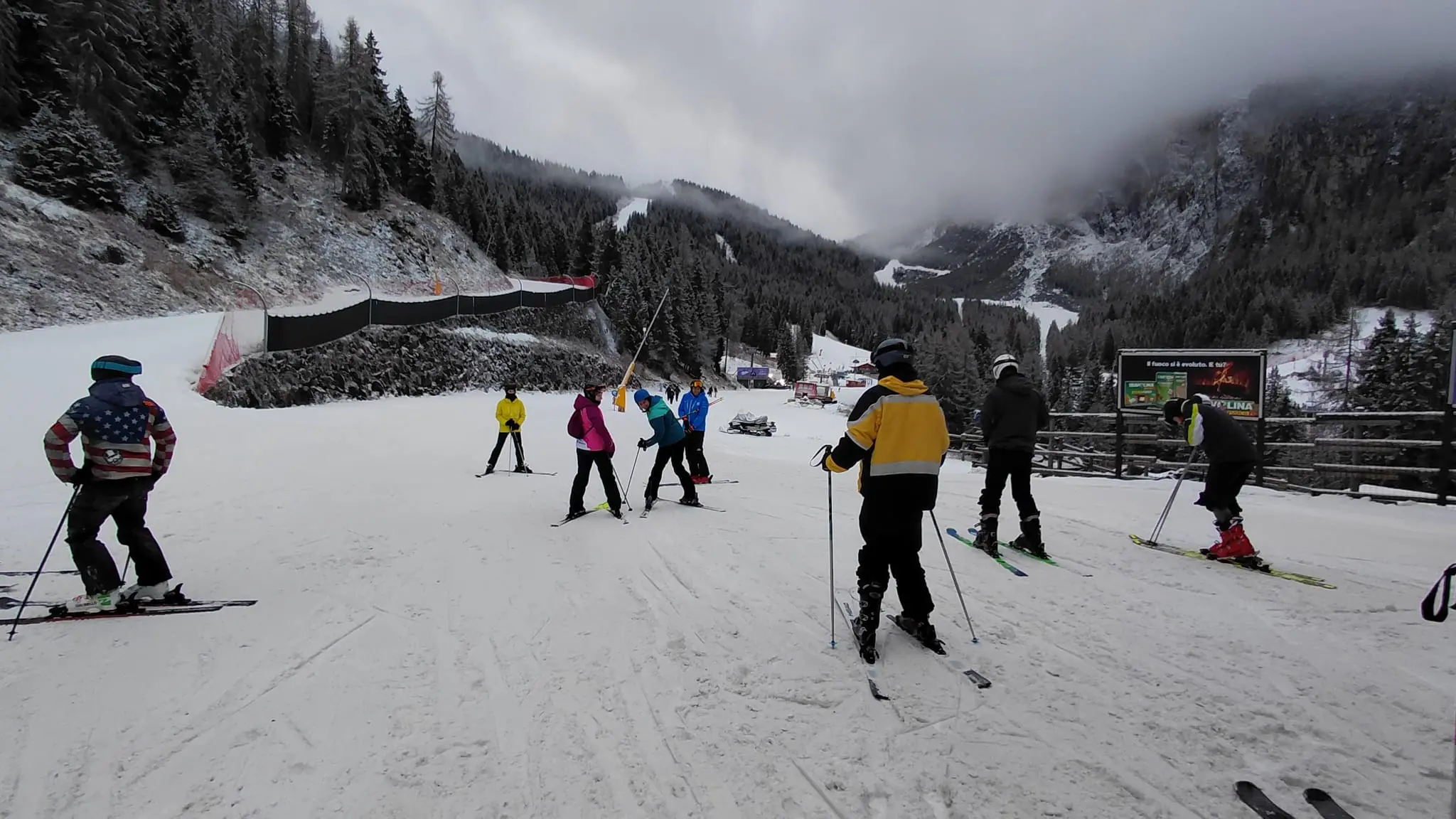 Sciatori sul Civetta