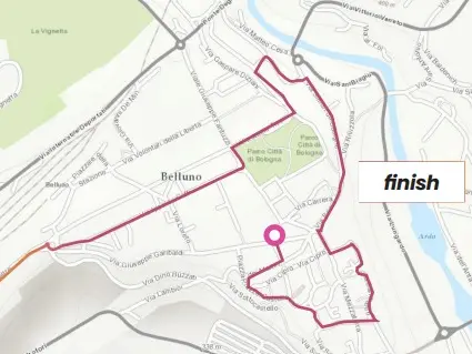 La mappa della torcia a Belluno