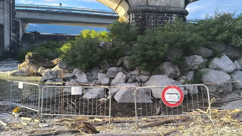 L'area della tragedia a Cesana Beach