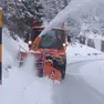 Spazzaneve in azione. Gran lavoro per la nevicata sull'Alemagna