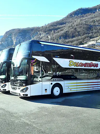 I nuovi pullman di Dolomitibus per il trasporto olimpico