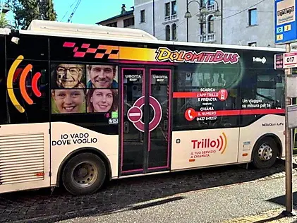 Un mezzo di Trillo, il trasporto pubblico a chiamata di Dolomitibus