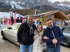 Raffaele Zanon e Luca De Carlo con Giorgia Meloni