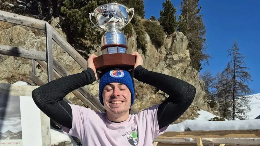 La gioia del cortinese Flavio Menardi