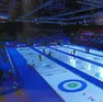 Il blackout allo stadio Olimpico di Cortina pochi minuti dopo il via alle gare di curling