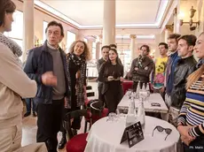 Il sindaco di Padova Giordani durante un evento al Pedrocchi