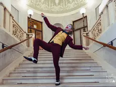 Un figurante durante un evento al Pedrocchi