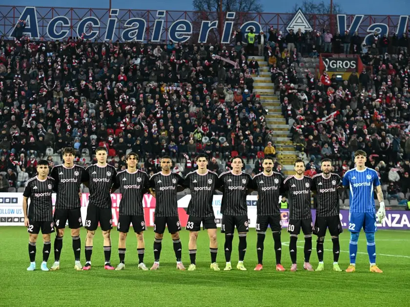La Dolomiti Bellunesi che ha pareggiato al Menti di Vicenza (Foto Beppe De Zanet)