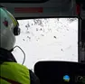 Le ricerche dall'alto di un disperso sotto ad una valanga