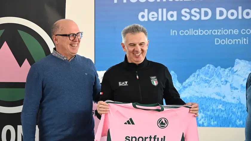 Il presidente Paolo De Cian con Giovanni Feltrin