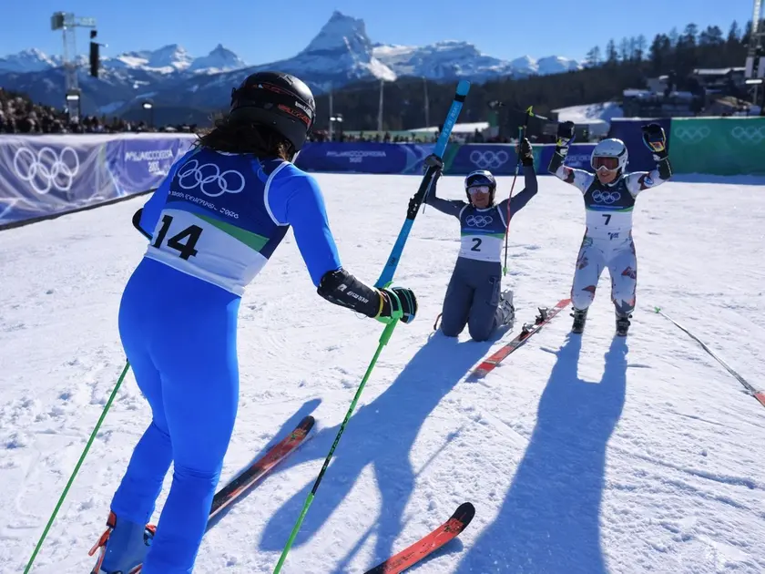 L'inchino alla Brignone