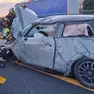 L'auto coinvolta nell'incidente in A4