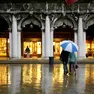 Pioggia in piazza San Marco a Venezia