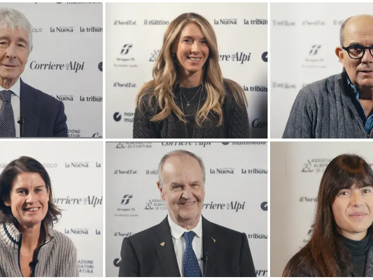 Da sinistra verso destra in senso orario: Abodi, Cimolai, Carraro, Antinori, Calderoli, Medri