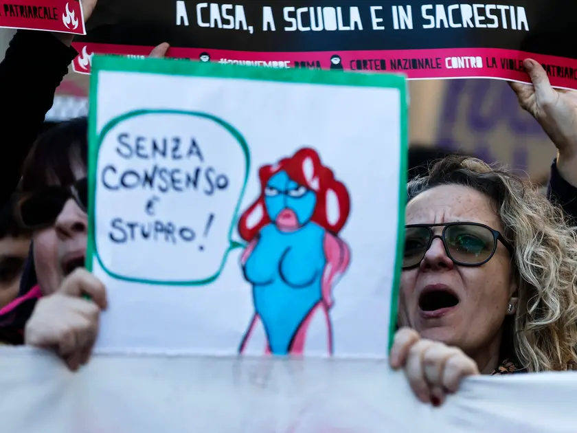 Una manifestazione contro il ddl Bongiorno
