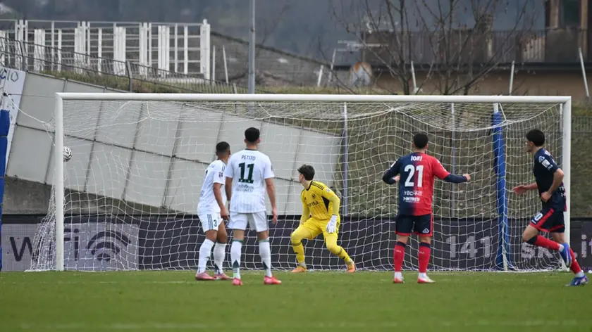 La prima rete bresciana di Mancini (Foto Beppe De Zanet)