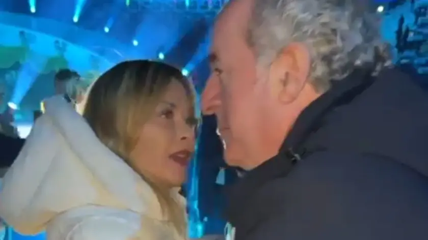 Meloni e Zaia alla cerimonia di chiusura delle Olimpiadi all'Arena