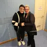 Isa Rovedo e Sal Da Vinci nel backstage del concerto del cantante napoletano