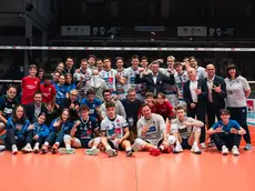 Il Belluno Volley dopo la vittoria sul Mirandola
