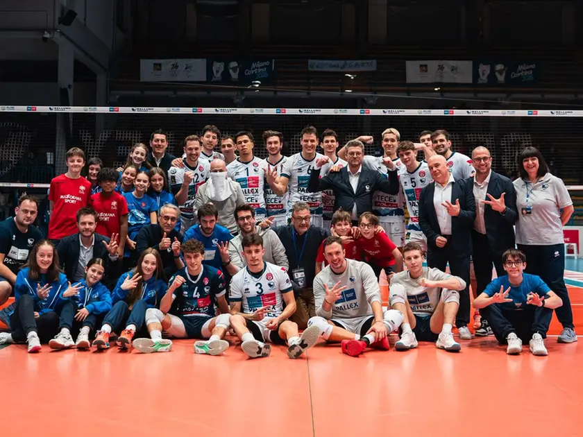 Il Belluno Volley dopo la vittoria sul Mirandola