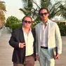 Giorgio Valmassoi (a destra) di Domegge con l’amico Nicola Azzano di Oderzo a Dubai