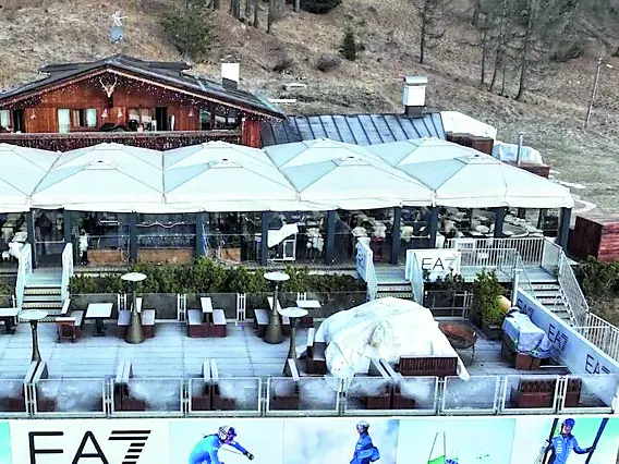 La seconda terrazza del Camineto appoggiata al prato