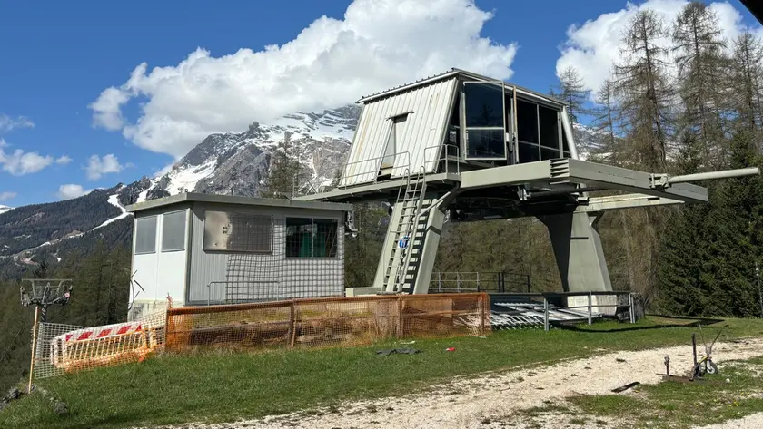 La partenza dell’ex impianto di risalita Col Tondo-Mietres di Cortina