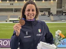 Paola Padovan con la medaglia a Cipro