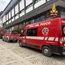 I vigili del fuoco in corso Italia