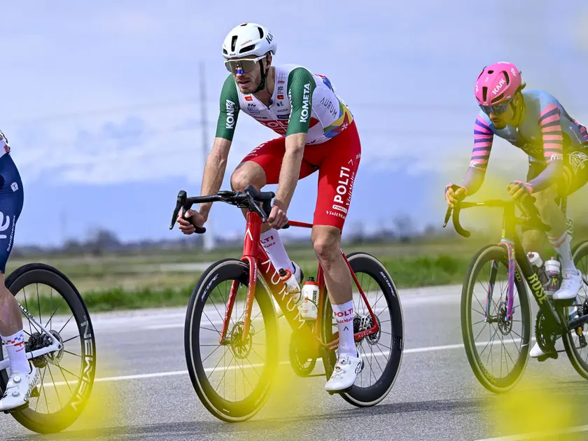 Andrea Pietrobon in gara alla Milano - Torino