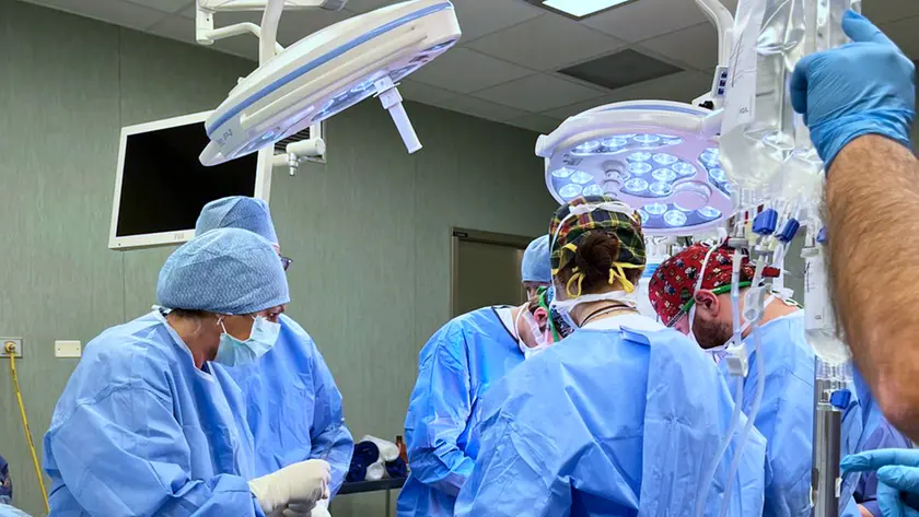 Una fase dell'operazione