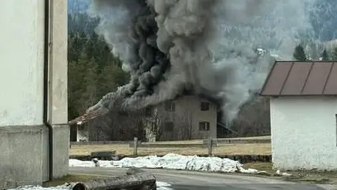 L'incendio a Borca di Cadore