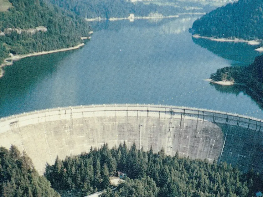 La diga di Sottocastello, a Pieve di Cadore